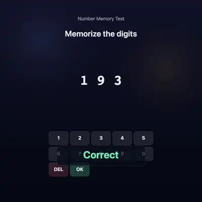 Number Memory Test